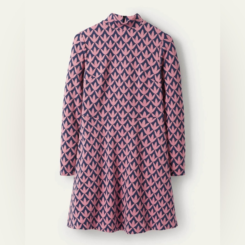 BODEN High Neck Jacquard Dress✨